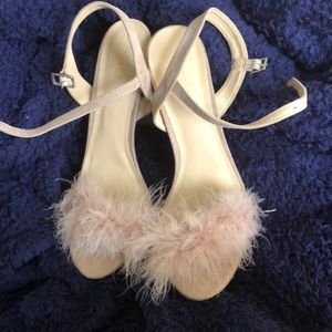 Nude feather heels. Worn once, 2 years ago.